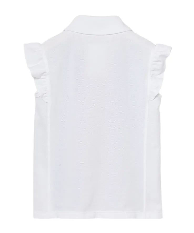 Striped Ruffled Sleeveless Top