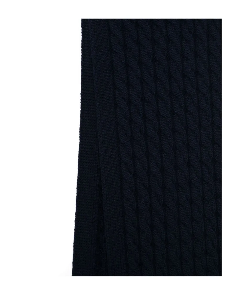 Cable-Knit Wool Scarf
