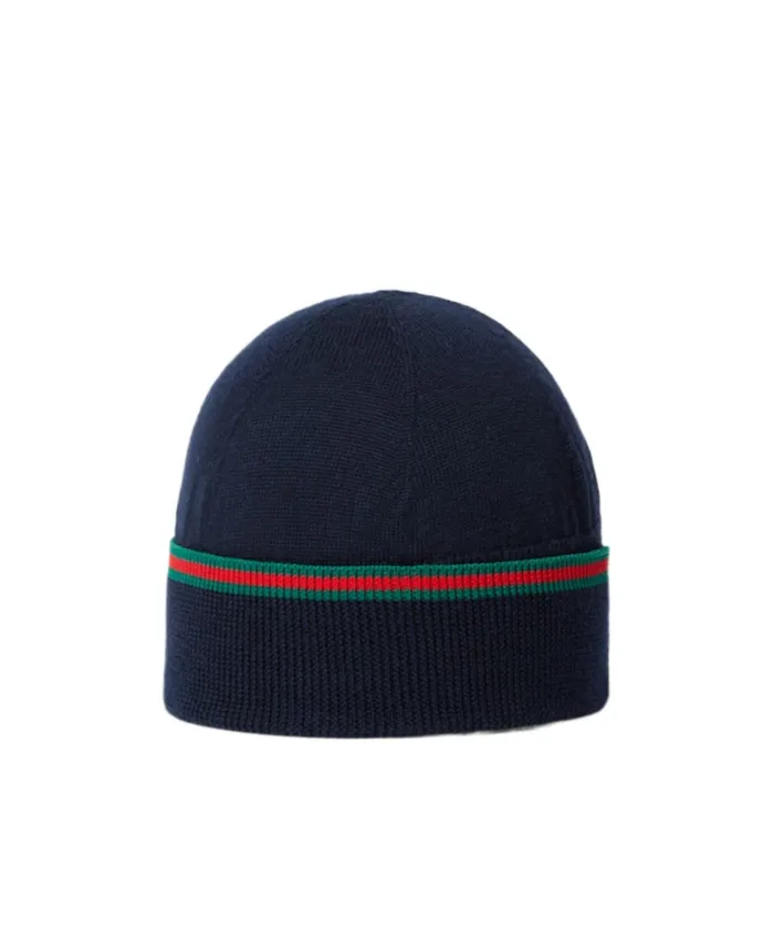 Striped Ribbed Beanie