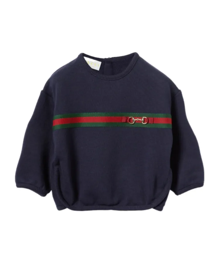 Web Stripe Crewneck Sweatshirt
