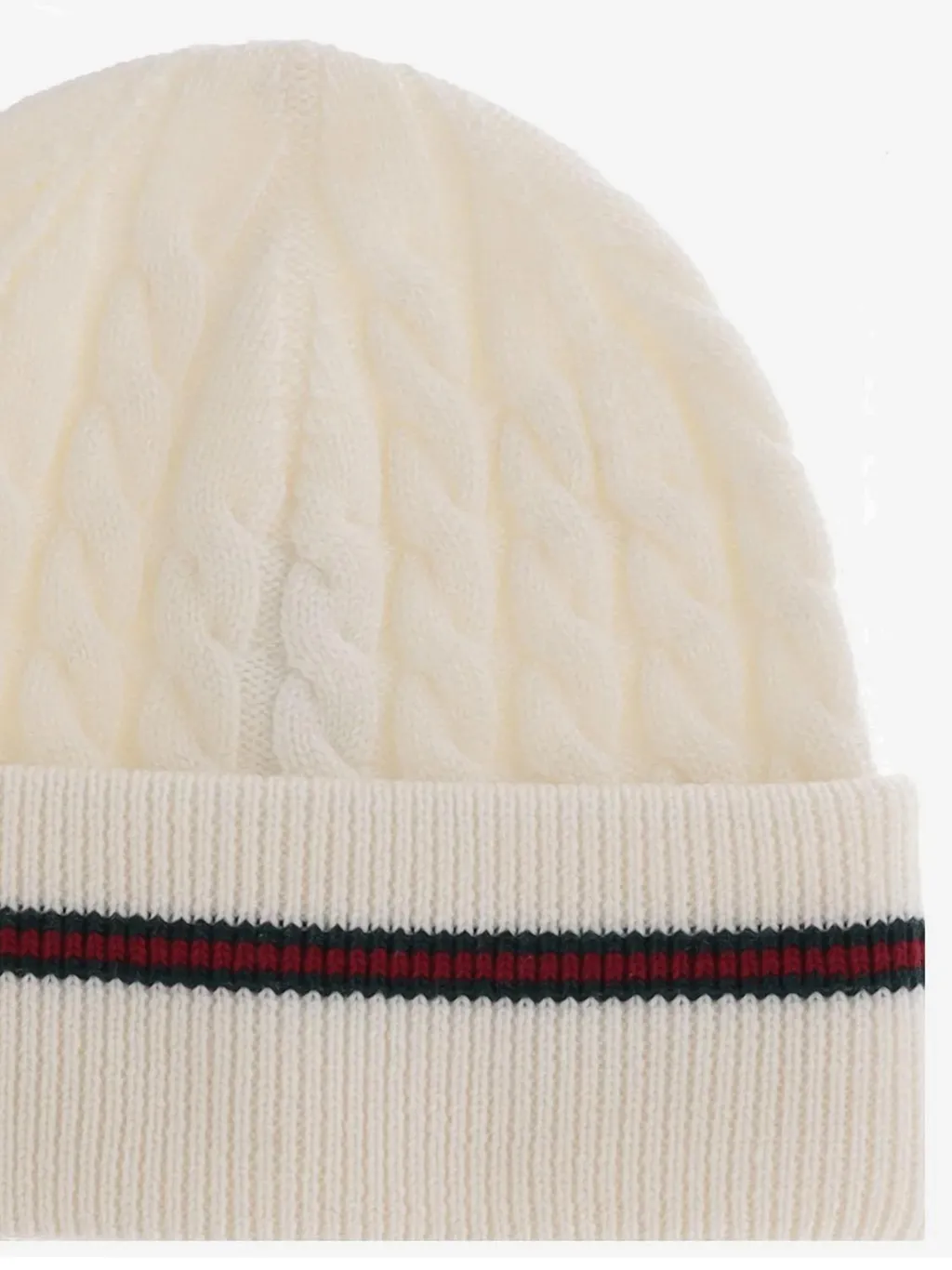 Cable-Knit Striped Beanie