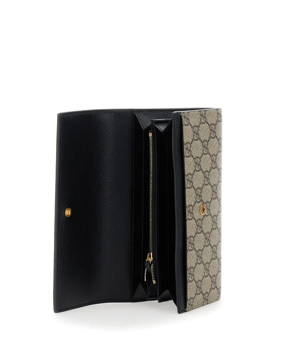 Gg Marmont Bi-Color Continental Wallet
