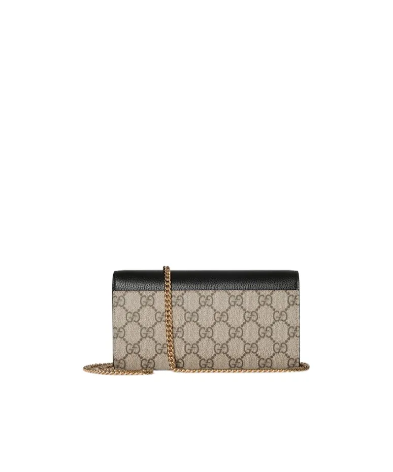 Gg Marmont Bi-Color Wallet On Chain