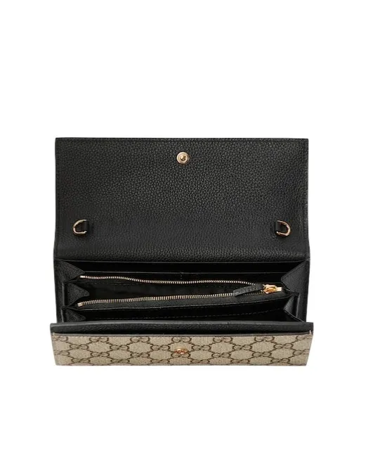 Gg Marmont Bi-Color Wallet On Chain