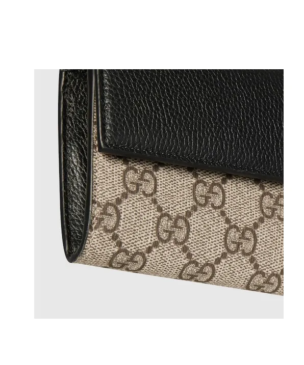 Gg Marmont Bi-Color Wallet On Chain