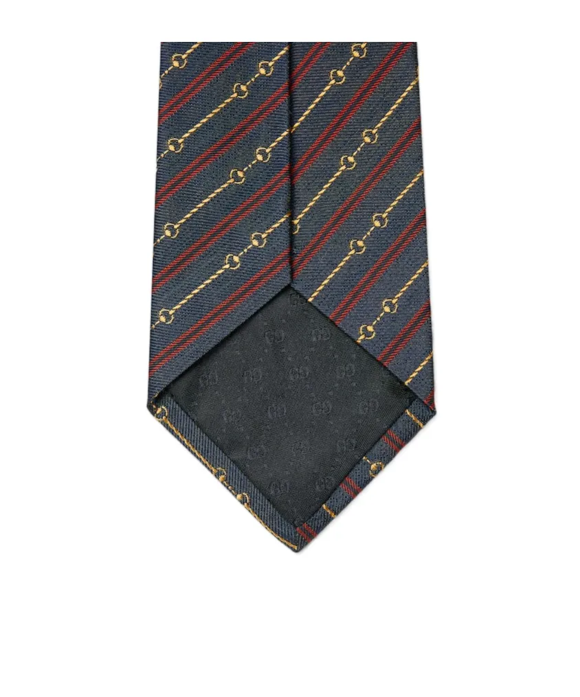 Horsebit Silk Jacquard Tie