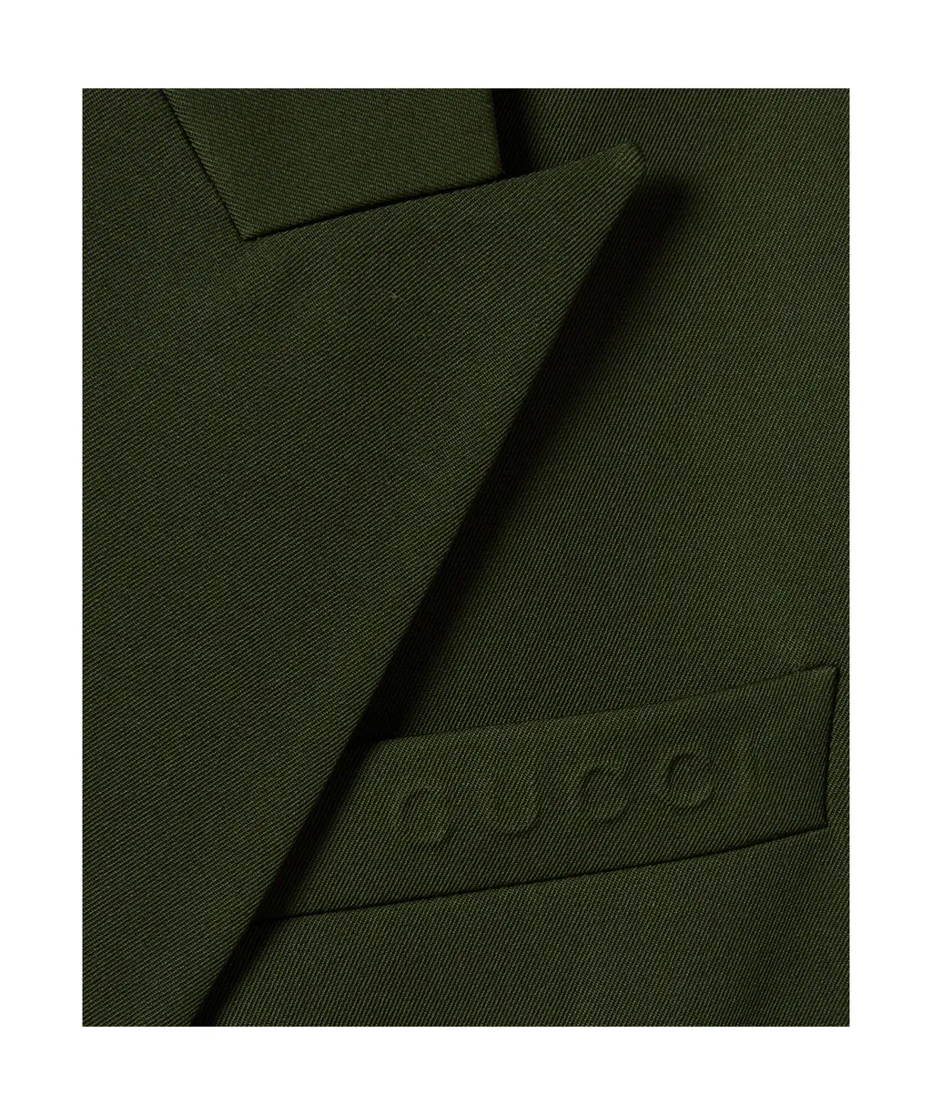 Double-Breasted Light Wool Gabardine Jacket