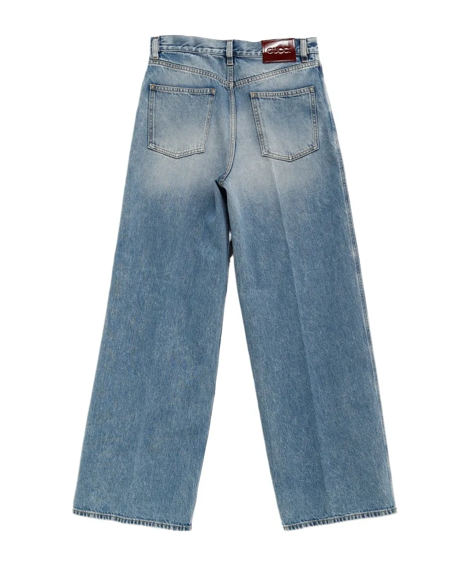 Wide Leg Denim Jeans
