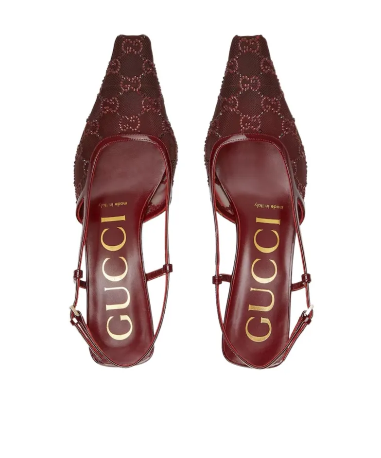 Gg Embellished Slingback Pumps