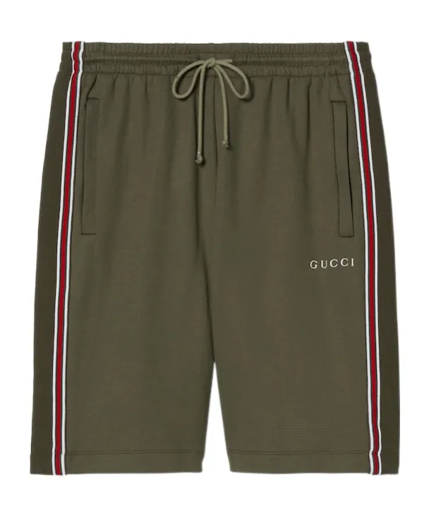Cotton Piquet Shorts With Embroidery