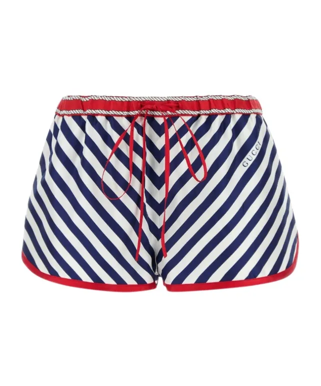 Striped Drawstring Shorts
