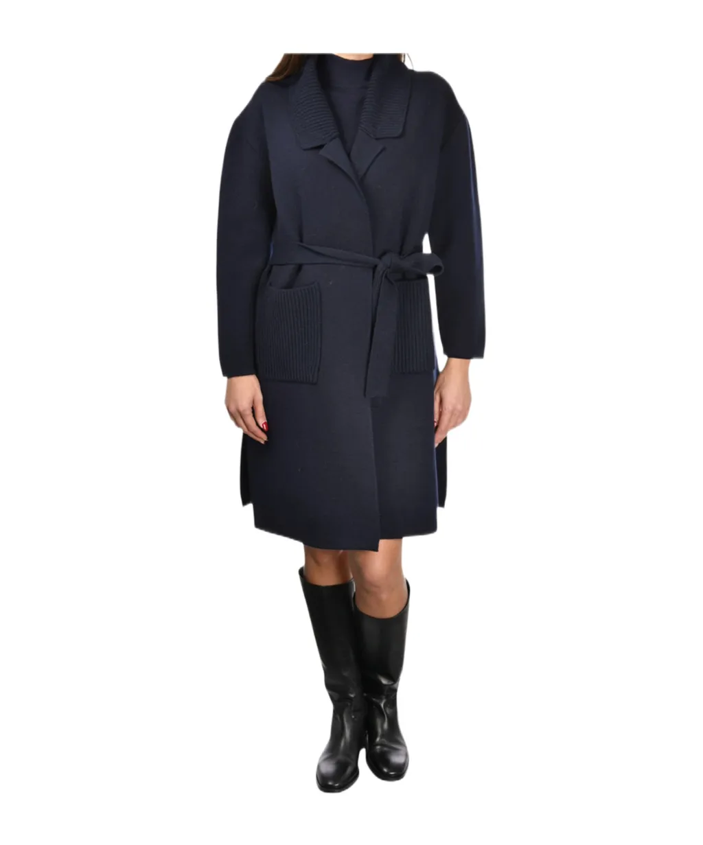 Knitted Belted Coat