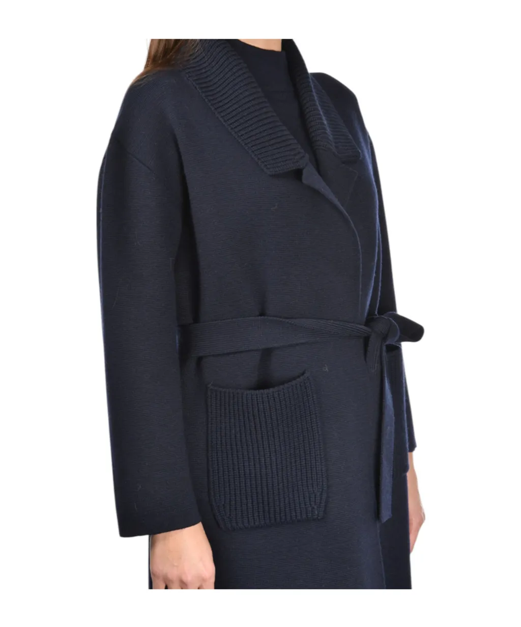 Knitted Belted Coat