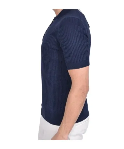Short-Sleeved Knitted Polo Shirt