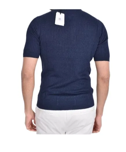 Short-Sleeved Knitted Polo Shirt