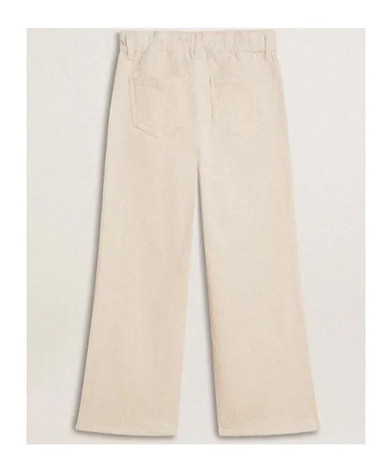 Logo Embroidered Corduroy Trousers