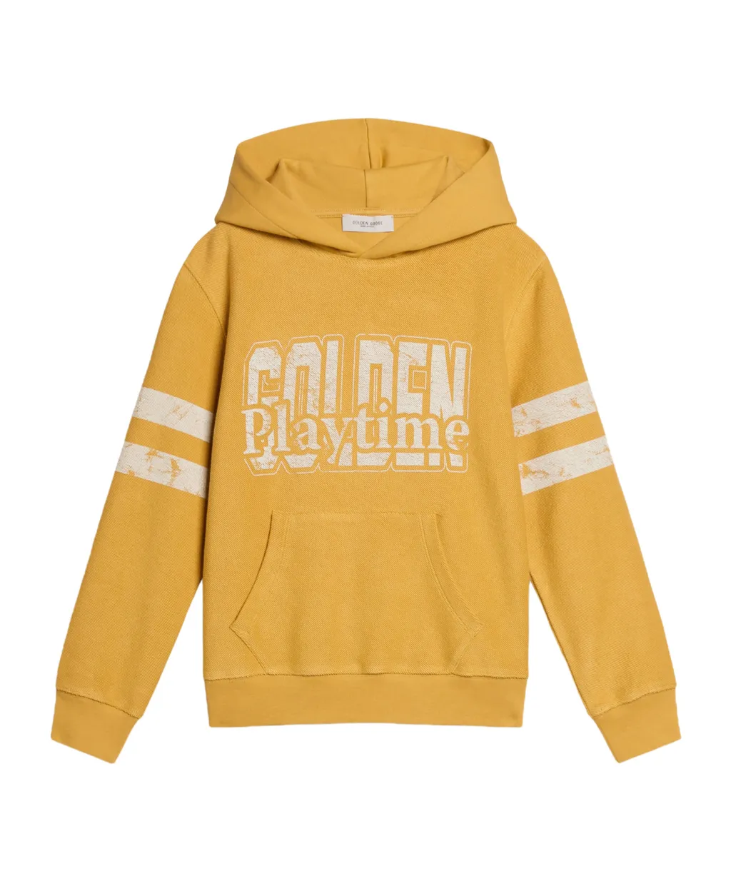 Logo-Print Sleeve-Stripe Hoodie