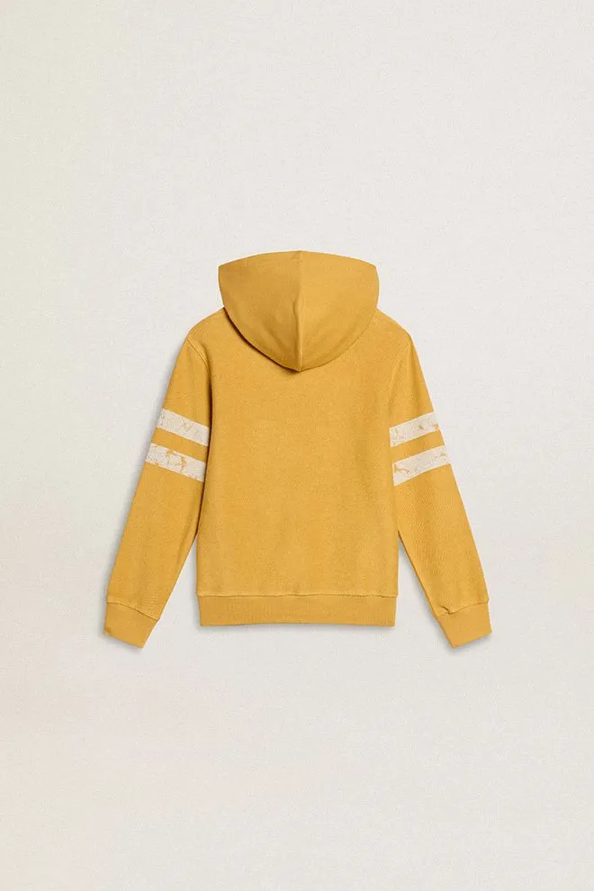 Logo-Print Sleeve-Stripe Hoodie