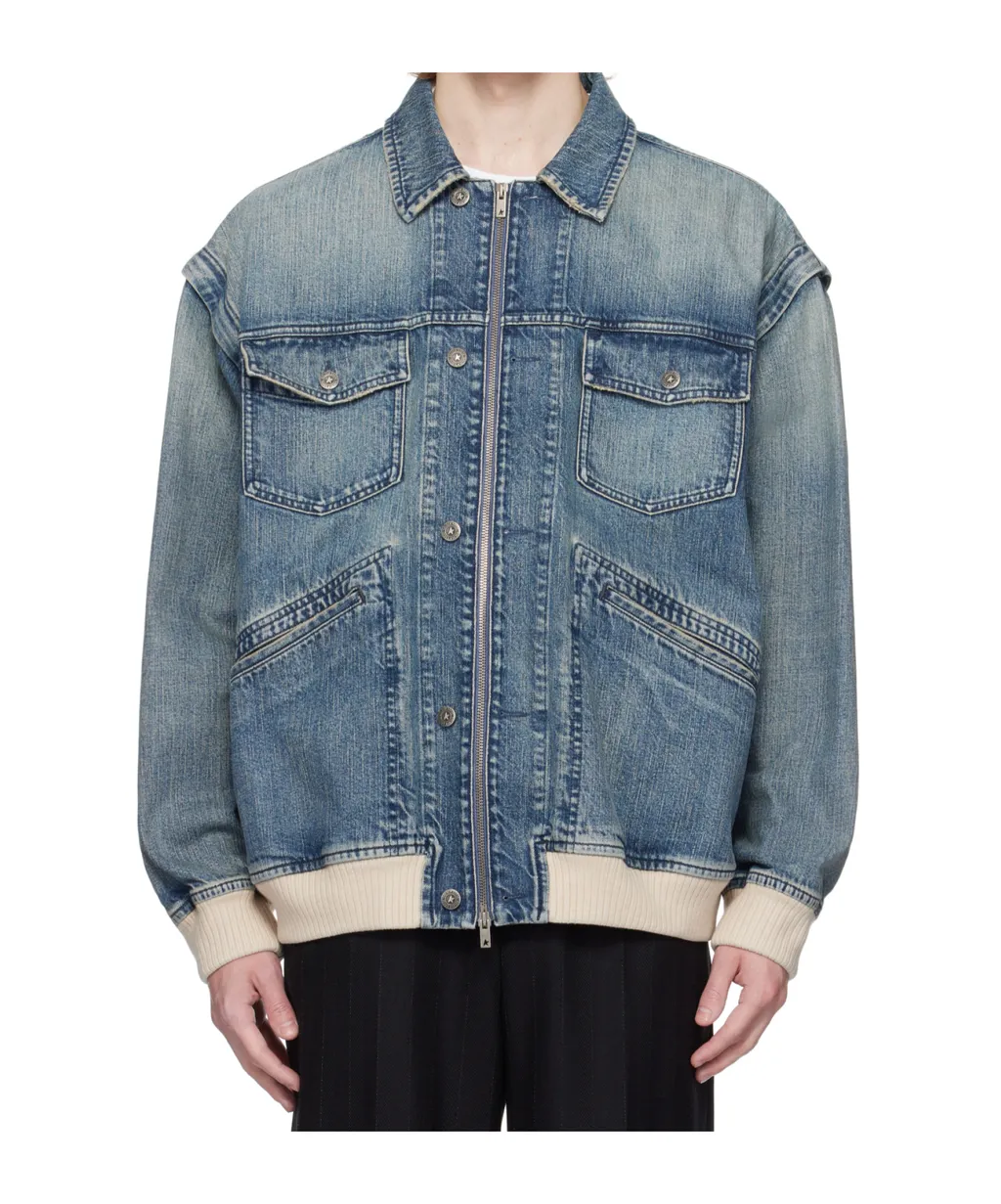 Zip-Up Denim Jacket
