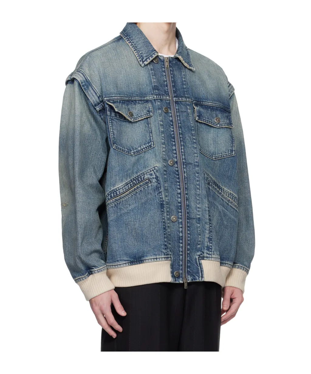 Zip-Up Denim Jacket