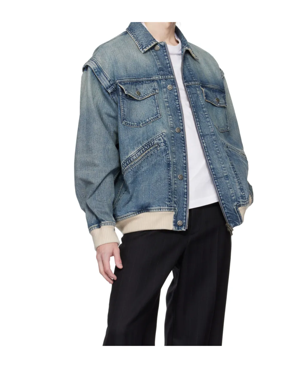 Zip-Up Denim Jacket