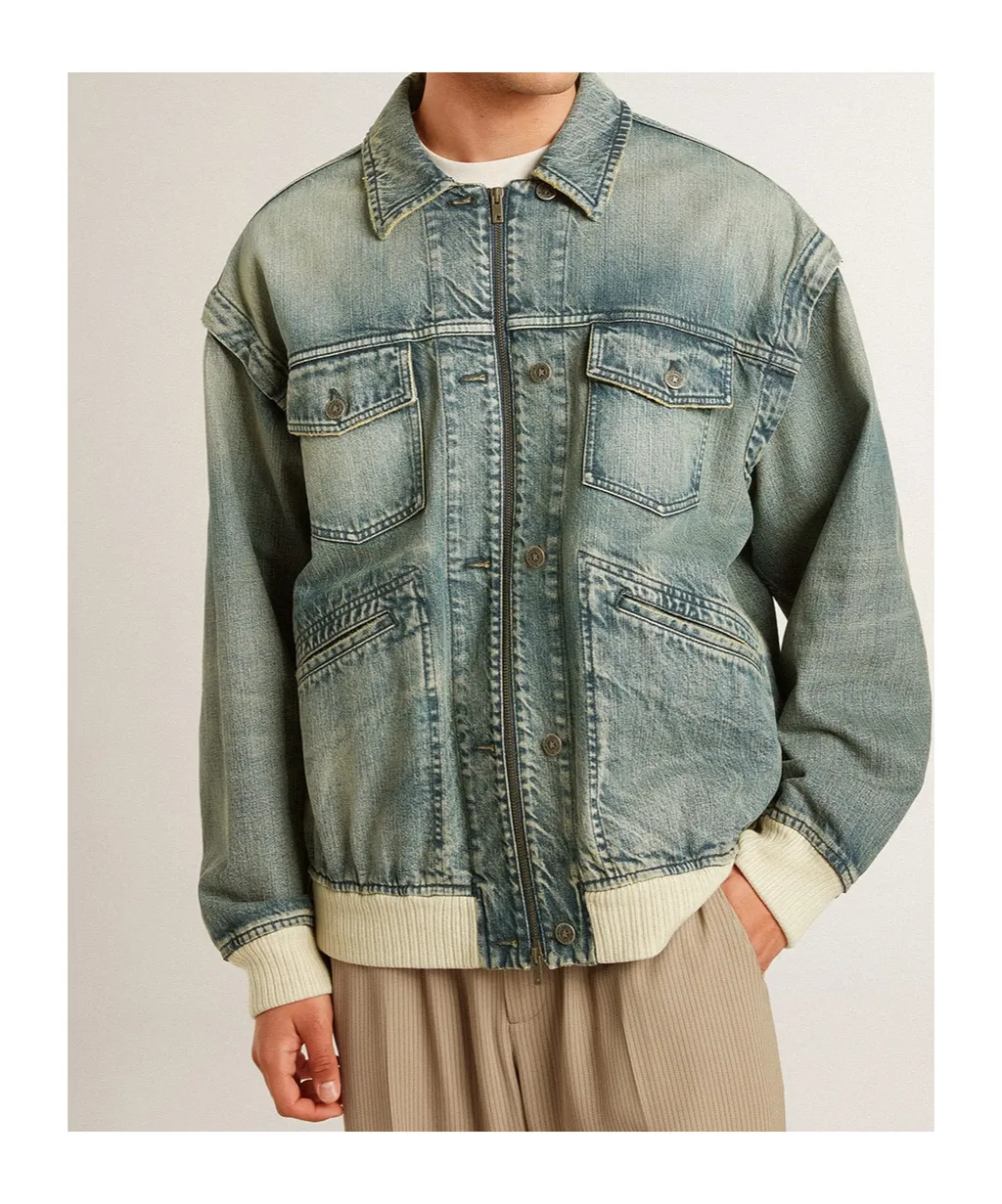 Zip-Up Denim Jacket