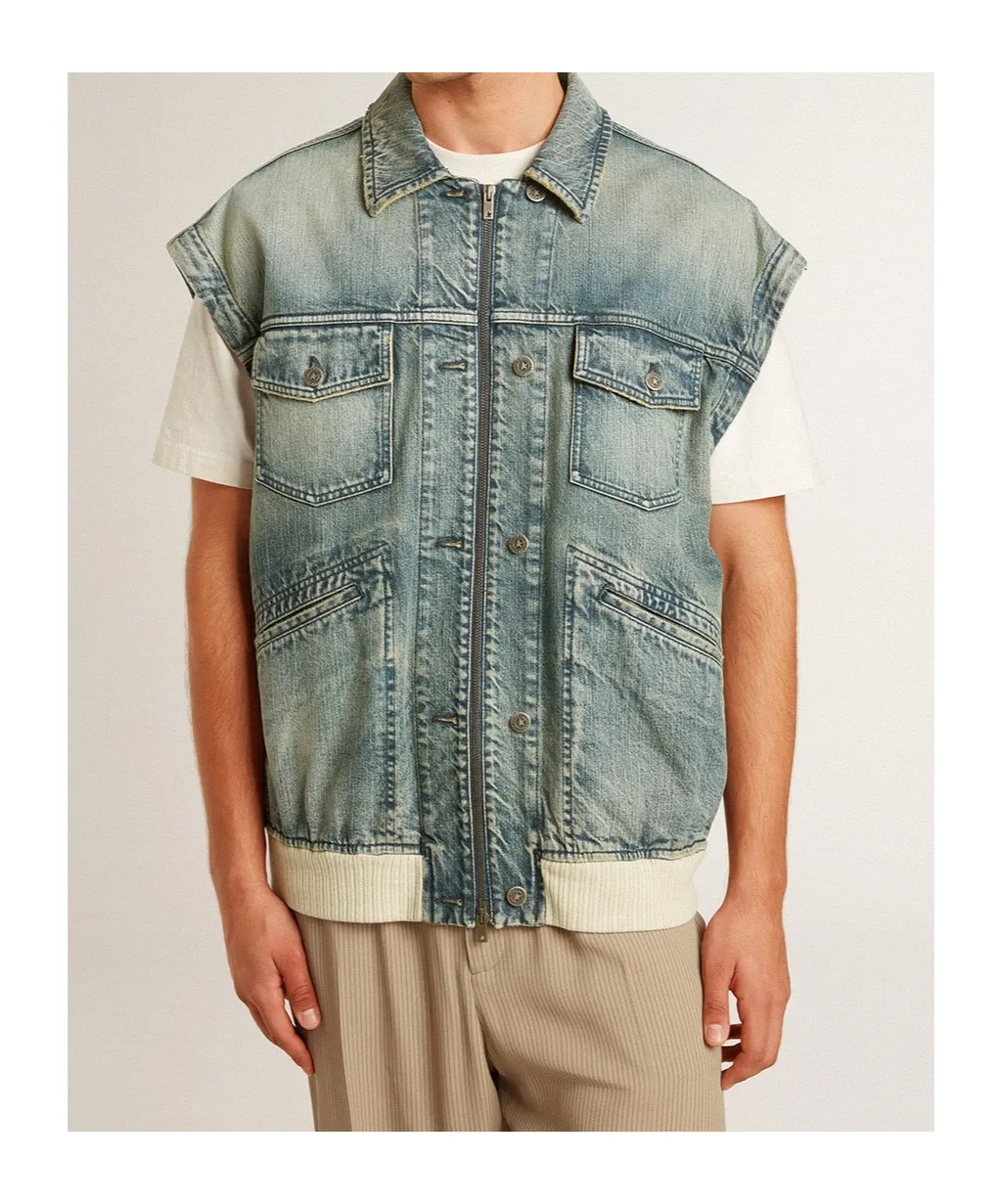 Zip-Up Denim Jacket