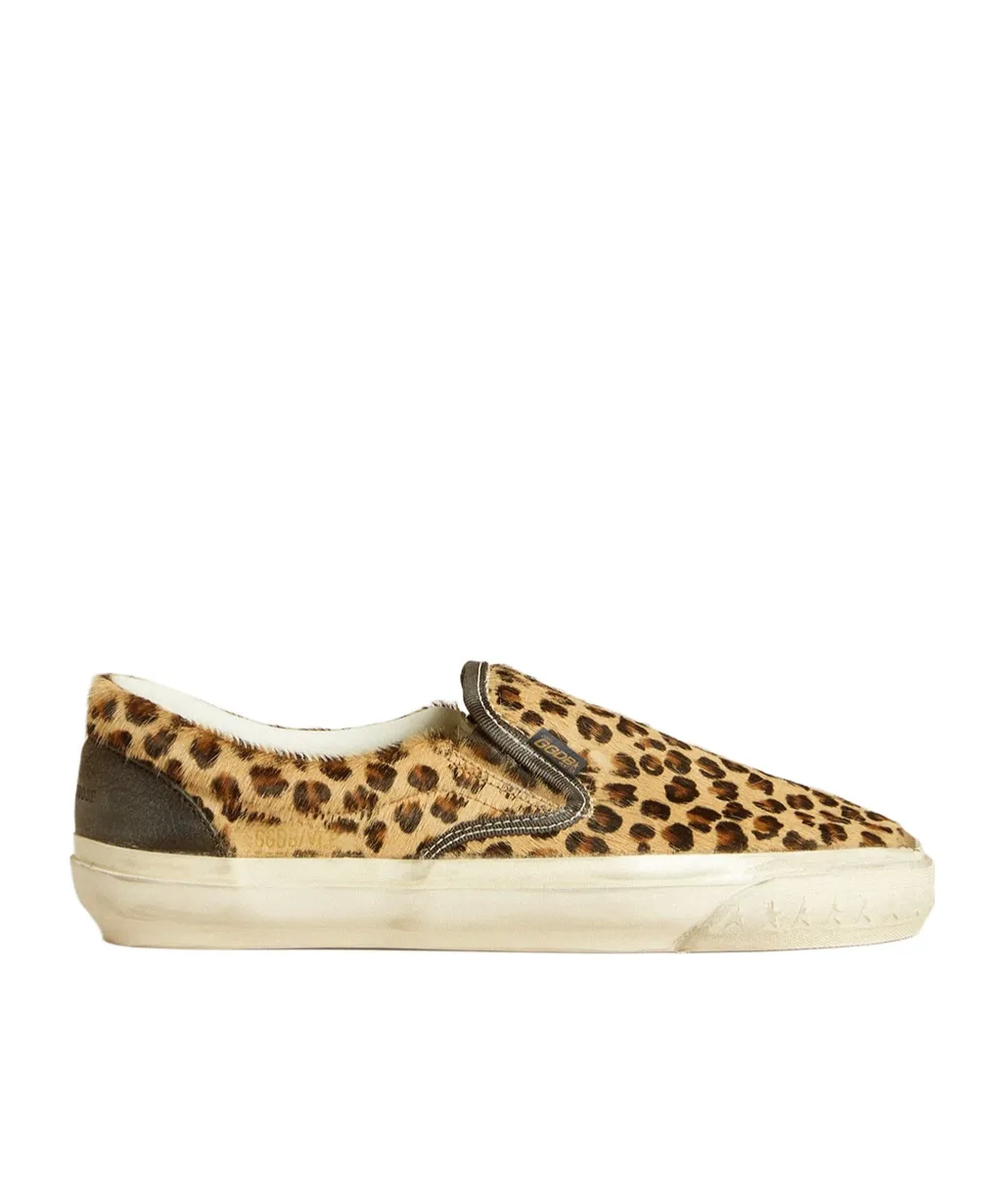 Leopard Pattern Slip-On Sneakers