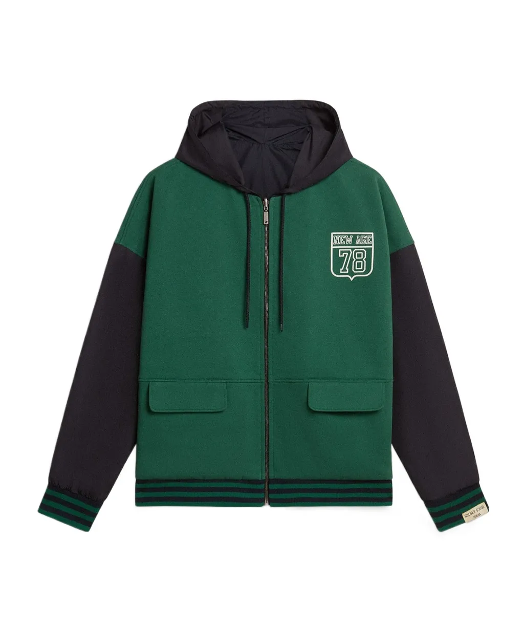 Golden Goose Deluxe Brand Reversible Zip-Up Drawstring Hoodie