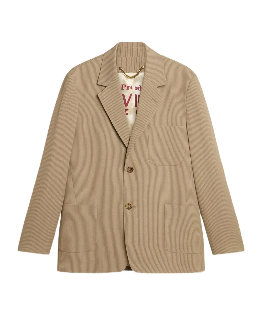 Golden Goose Deluxe Brand Single Breasted Striped Blazer