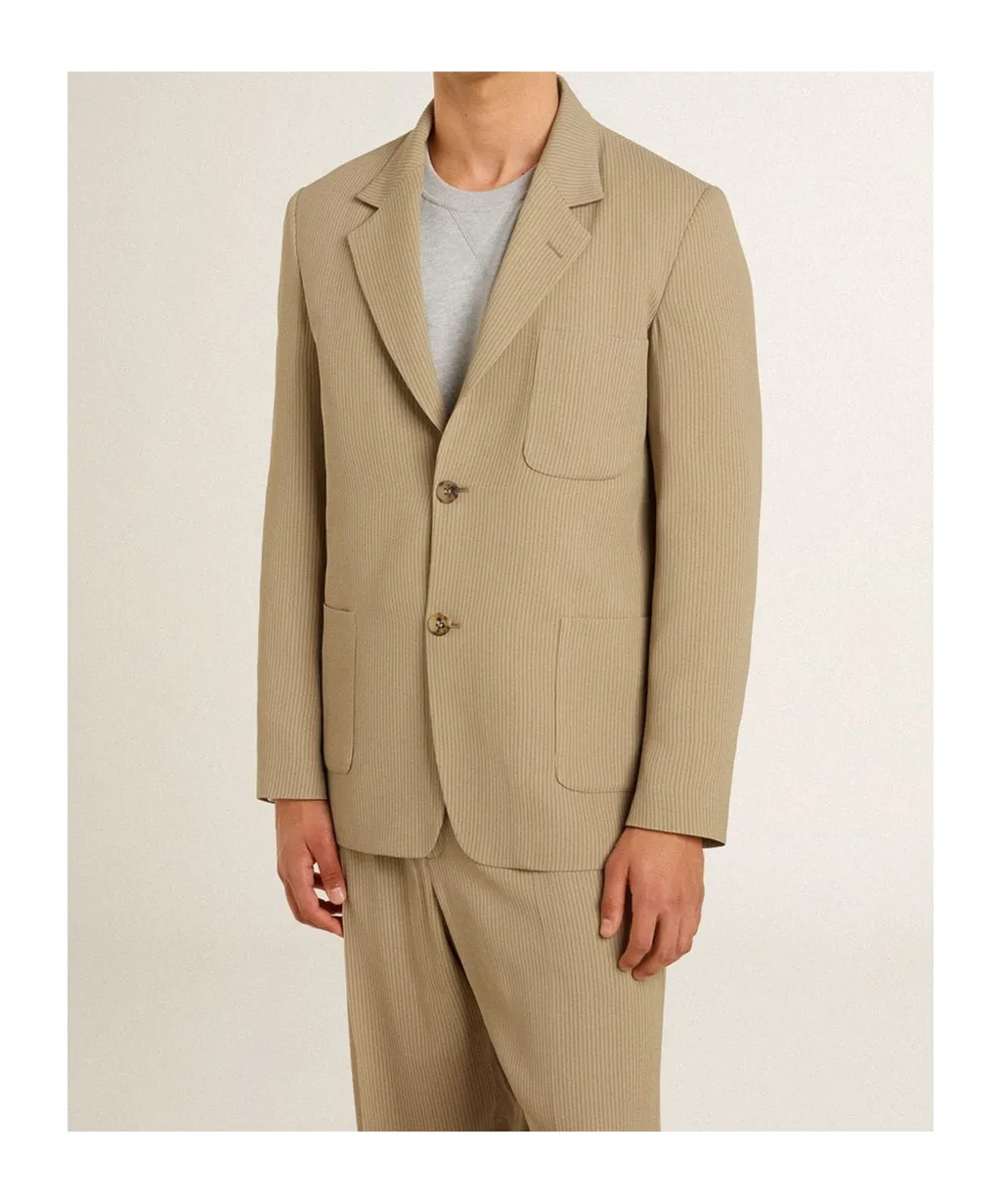 Golden Goose Deluxe Brand Single Breasted Striped Blazer