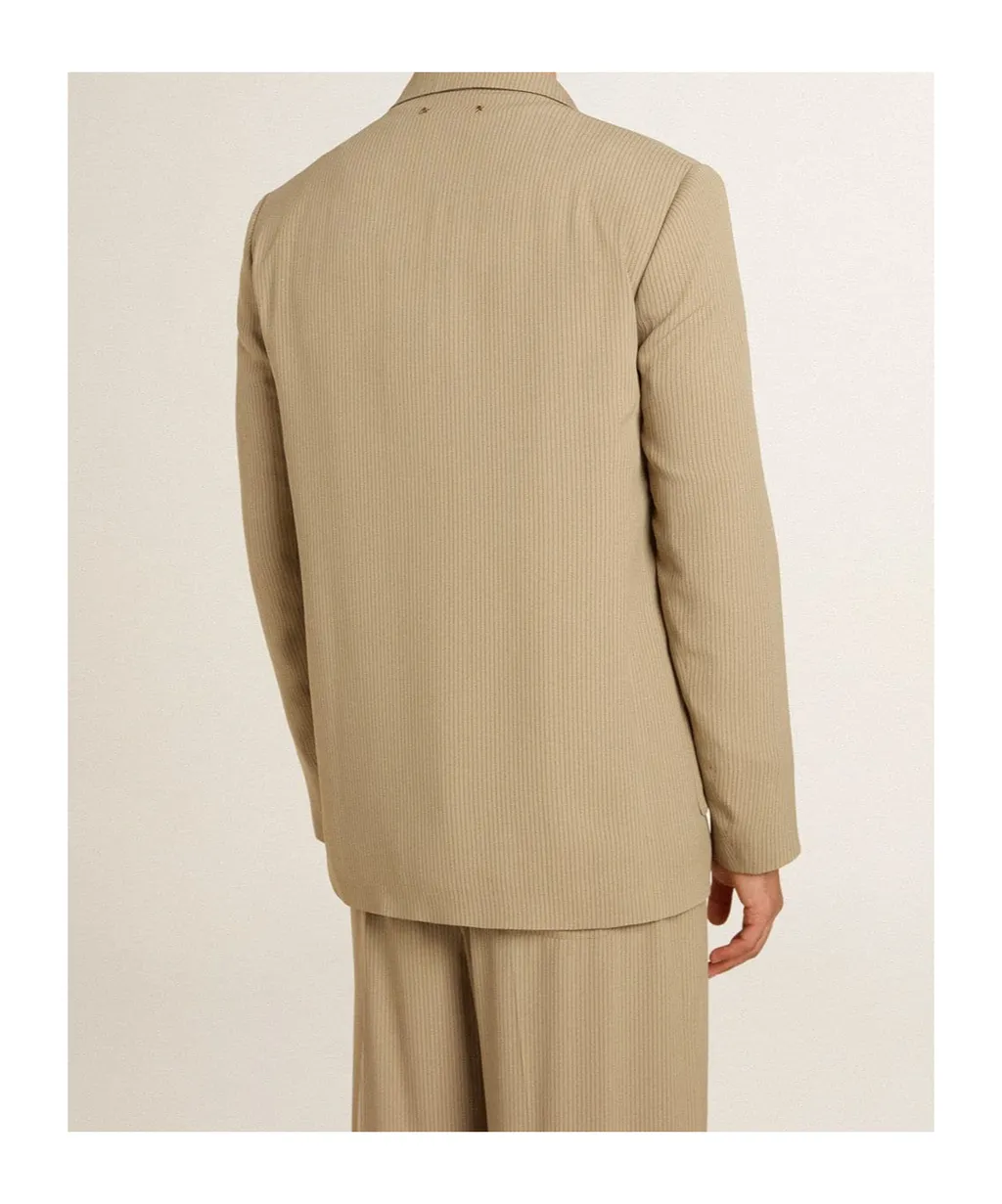 Golden Goose Deluxe Brand Single Breasted Striped Blazer