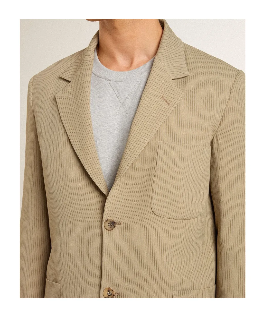 Golden Goose Deluxe Brand Single Breasted Striped Blazer