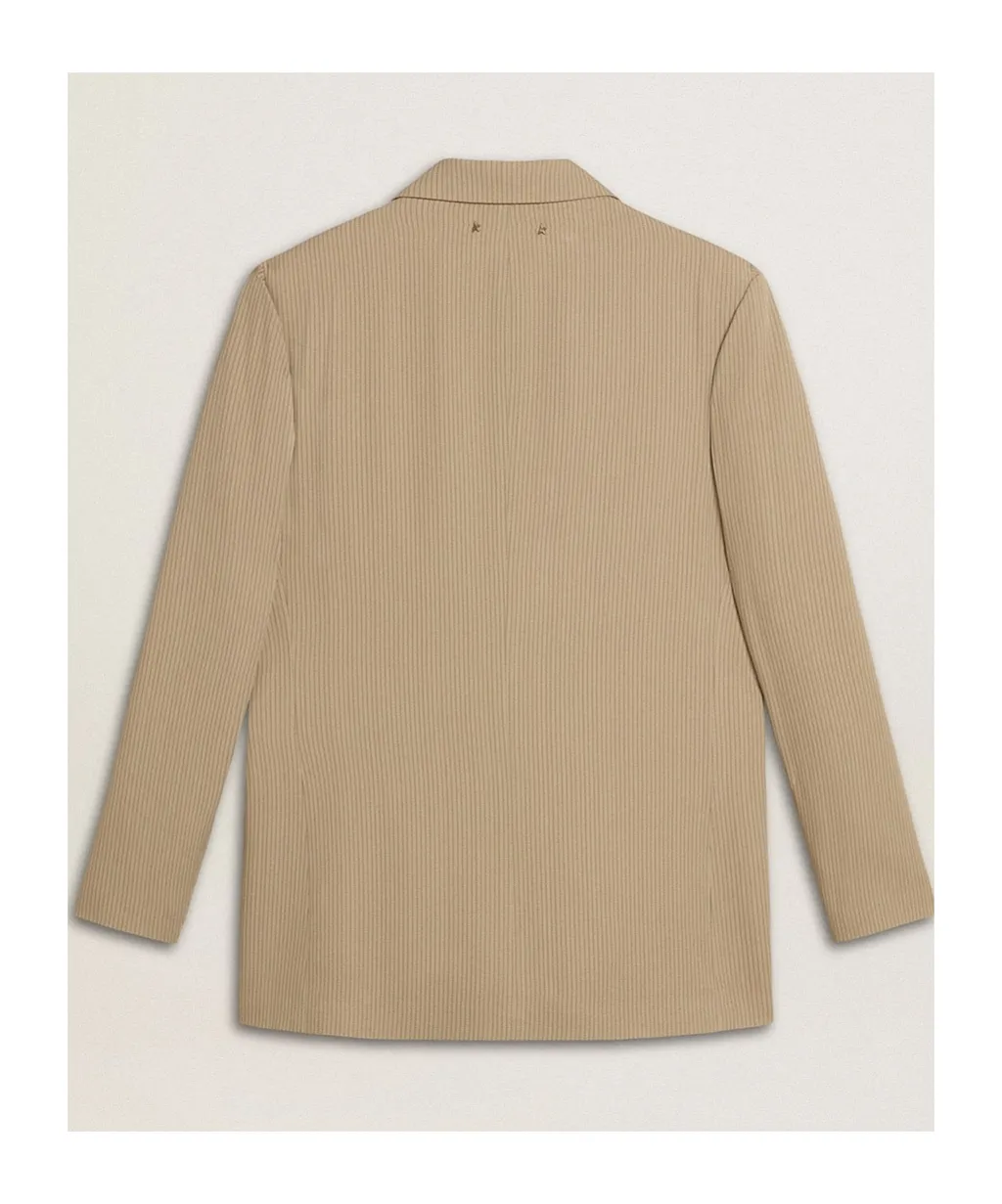 Single Breasted Pinstriped Jacket