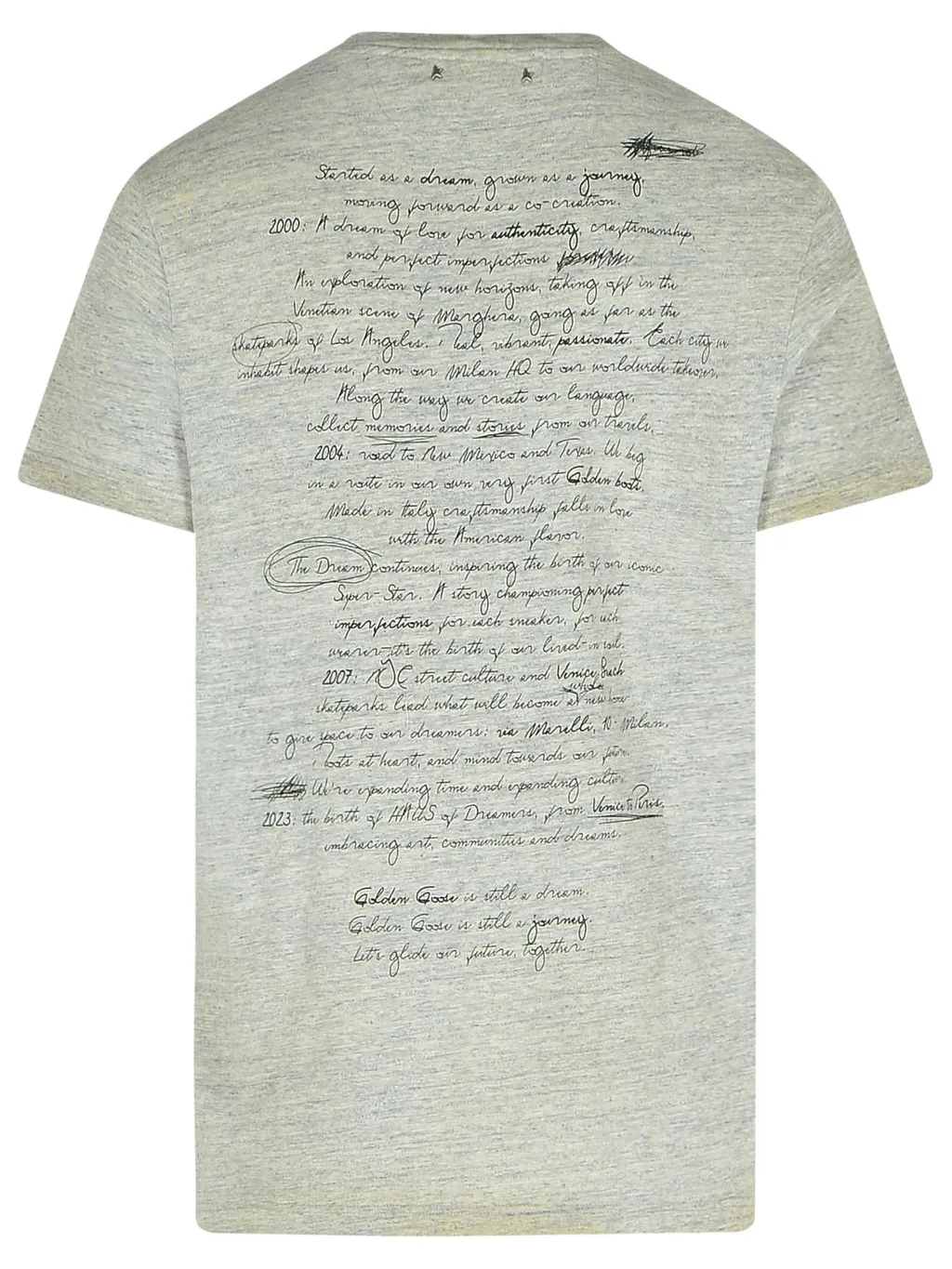 Golden Goose Deluxe Brand Handwriting Printed Crewneck T-Shirt