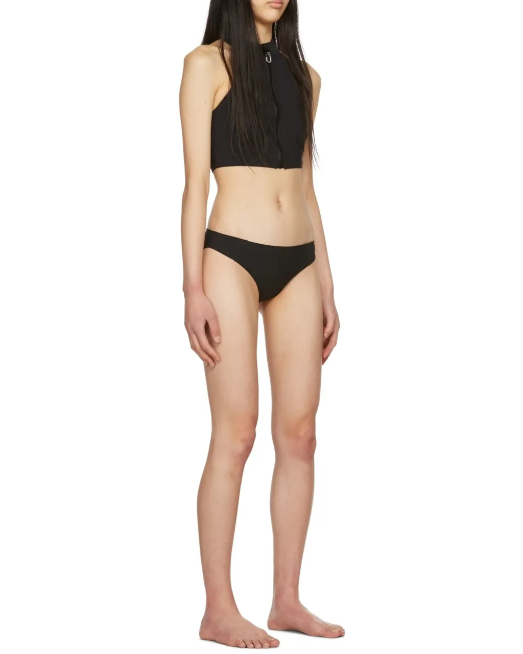 Zipped Front Bikini Set