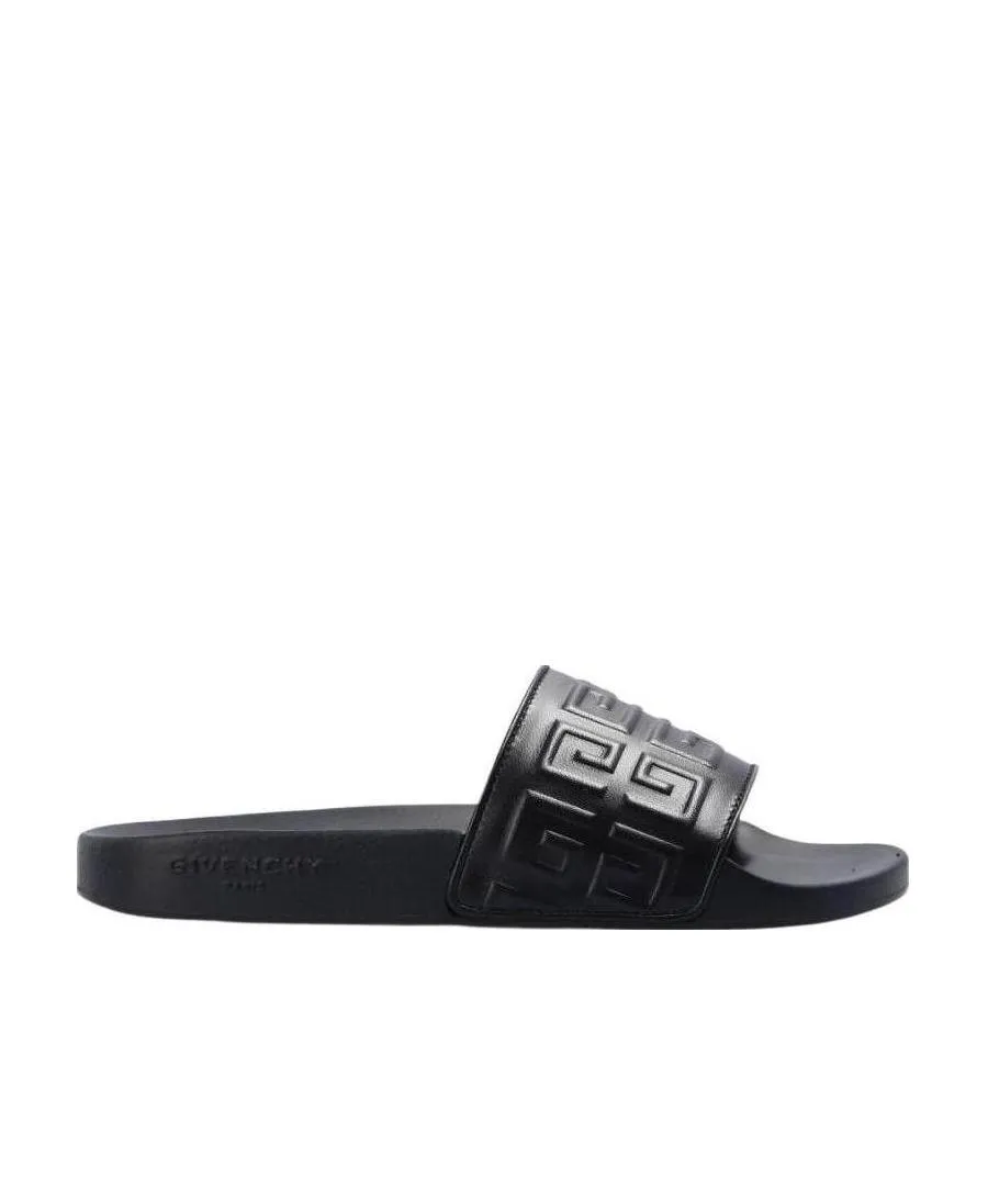 4G Logo Embossed Slip-On Sandals
