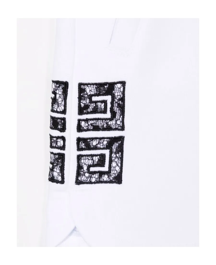 Logo Embroidered Cotton Skirt