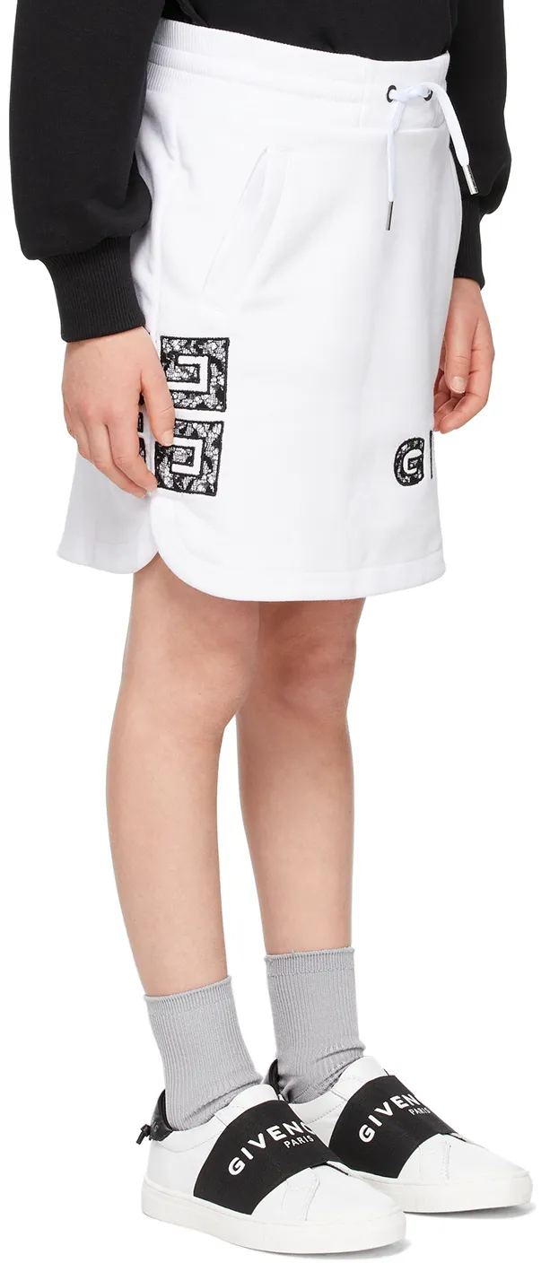 Logo Embroidered Cotton Skirt