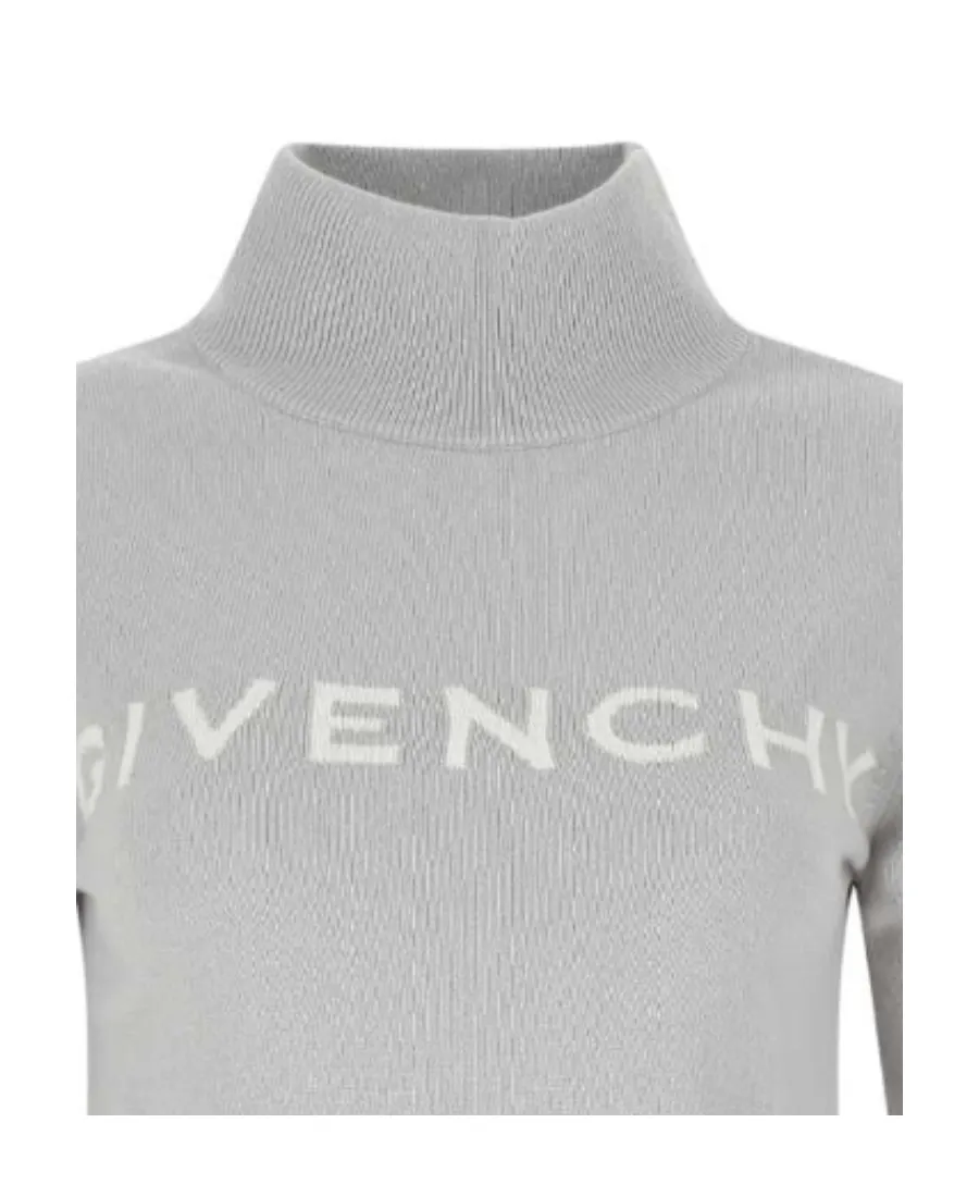 Knit Sweater With Long Sleeves And Monogram Logo