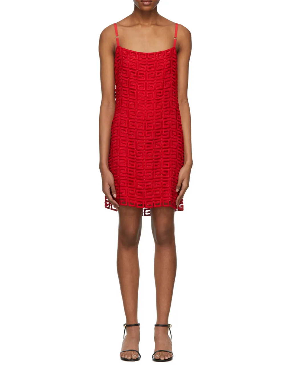 4G-Motif Square-Neck Dress
