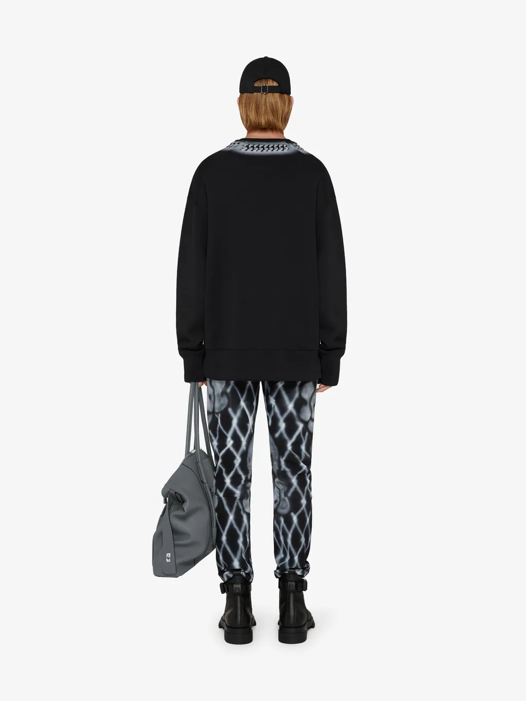 Embossed Chain Print Sweatshirt