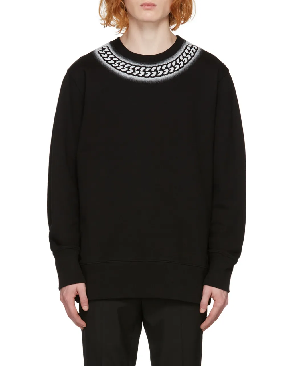 Embossed Chain Print Sweatshirt