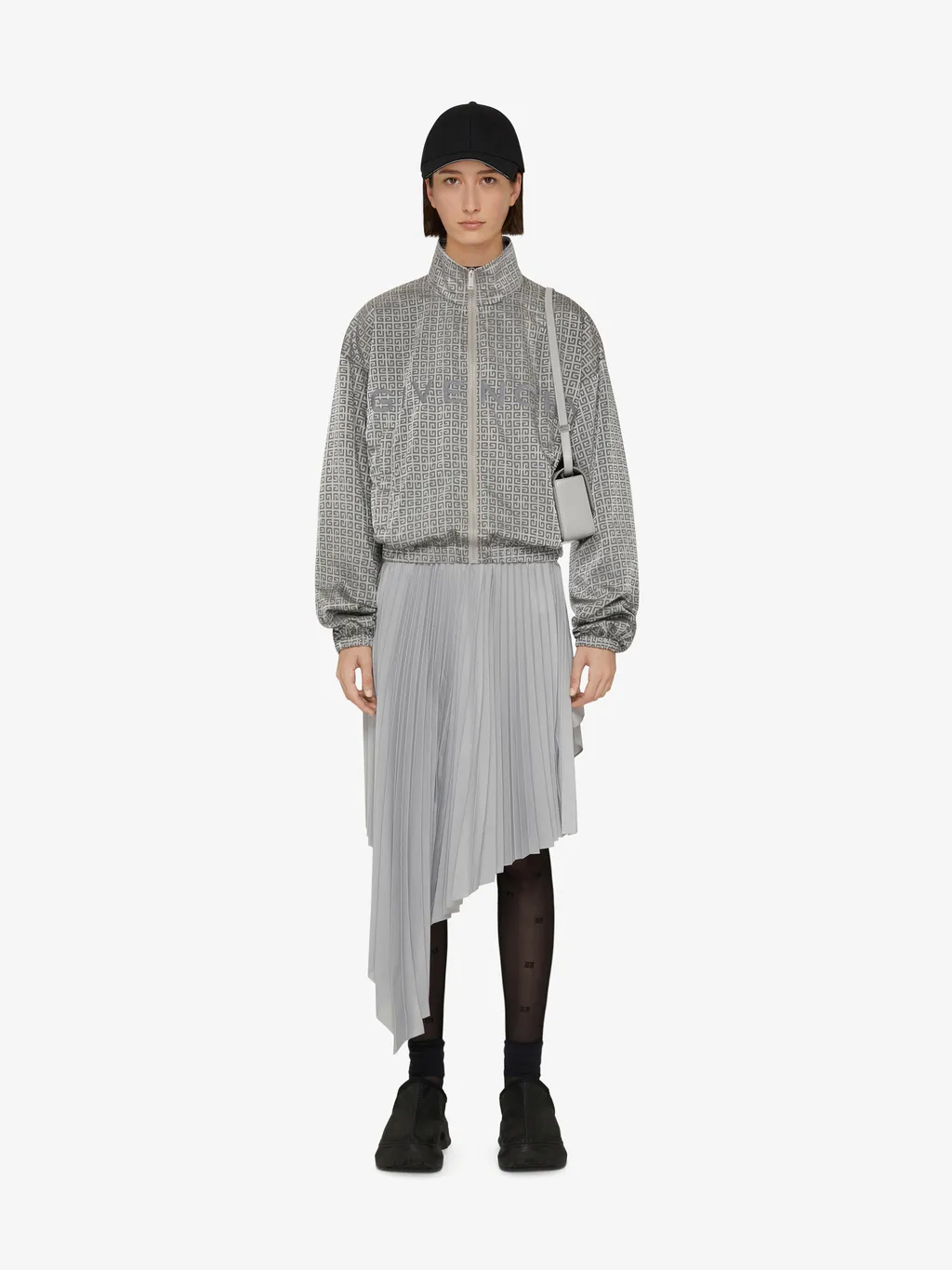 Asymmetric Pleated Skirt