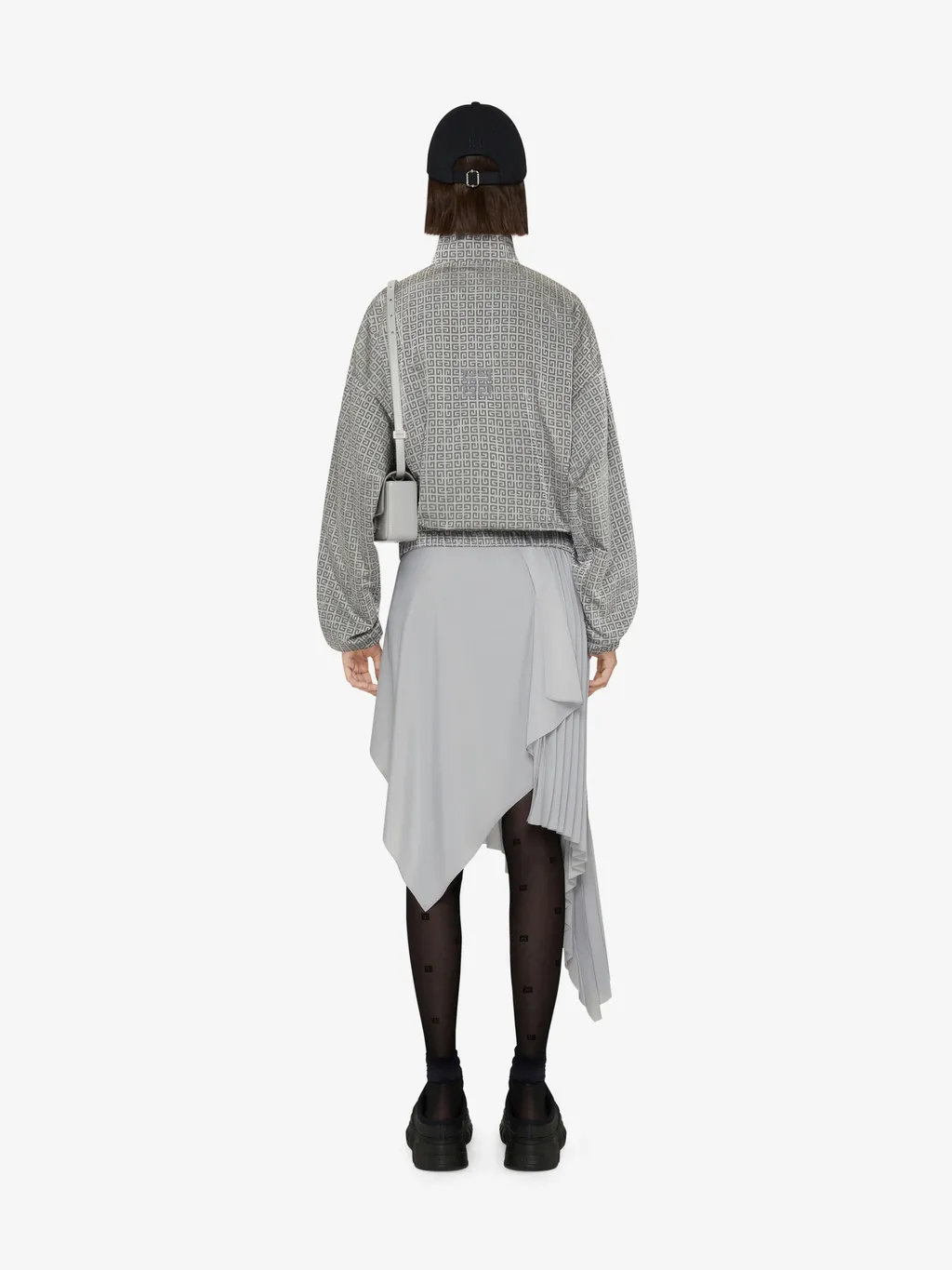 Asymmetric Pleated Skirt