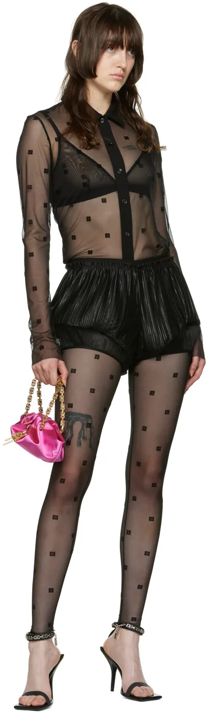 Shirt In Tulle With 4G Pattern