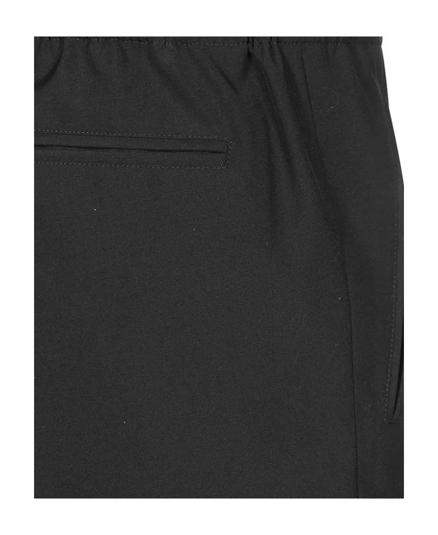 Elasticated-Waist Tailored Trousers