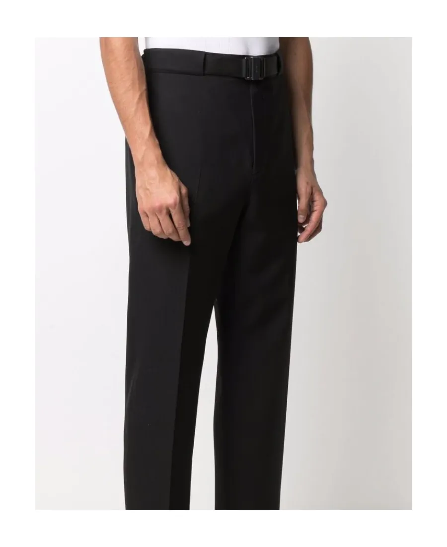 Belted Straight-Leg Trousers