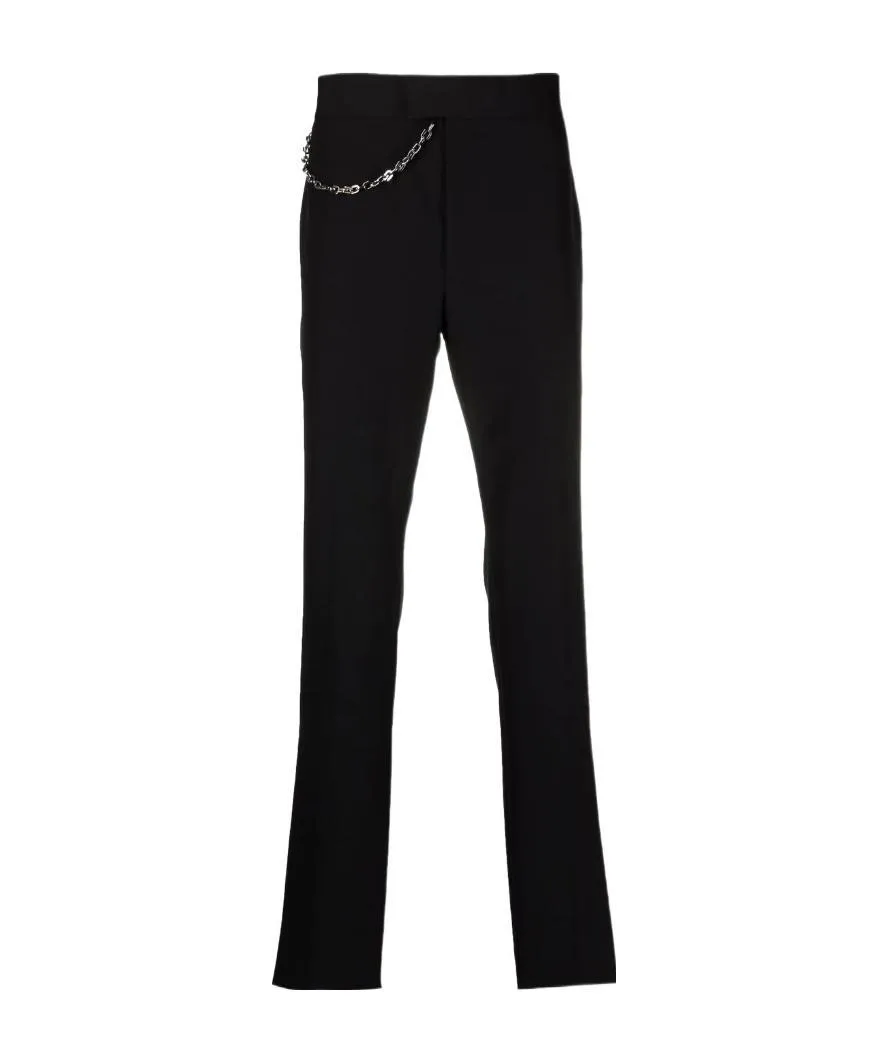 Chain Link Straight Leg Trousers