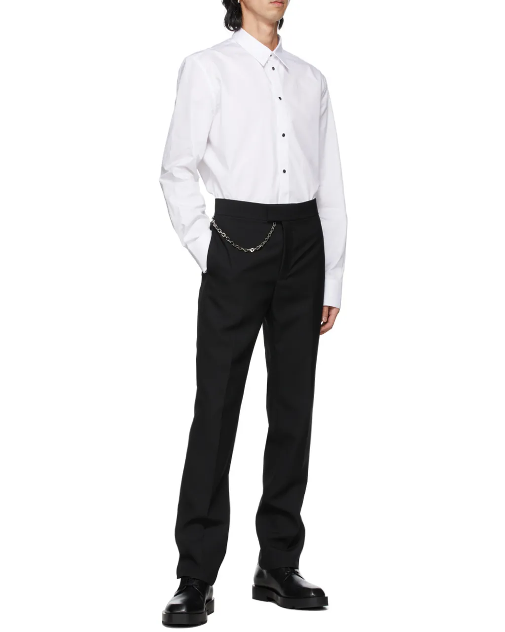 Chain Link Straight Leg Trousers